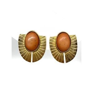 Egyptian Revival Style Clip On Earrings